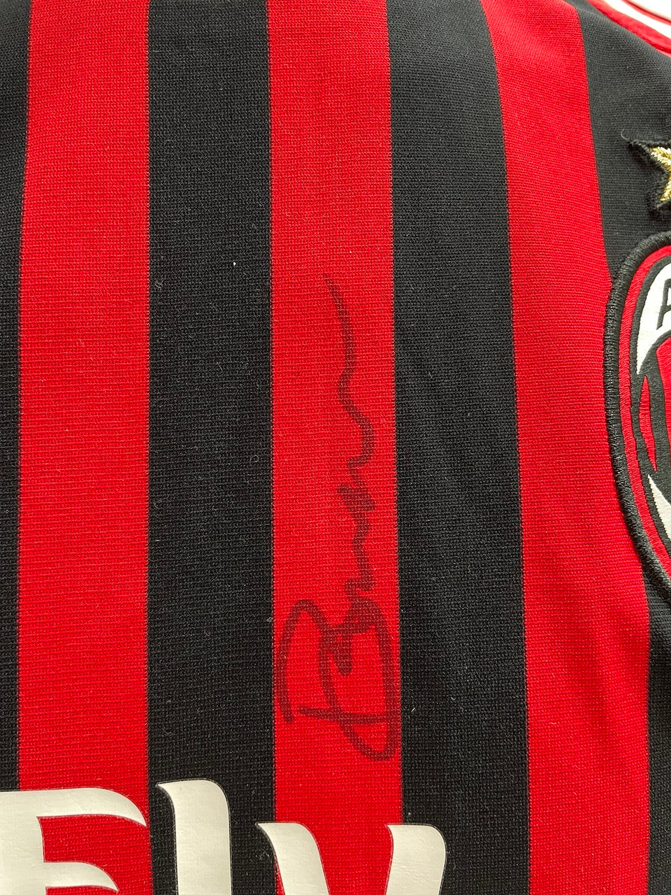 AC Mailand Trikot Mark van Bommel signiert Italien Milan Autogramm 164