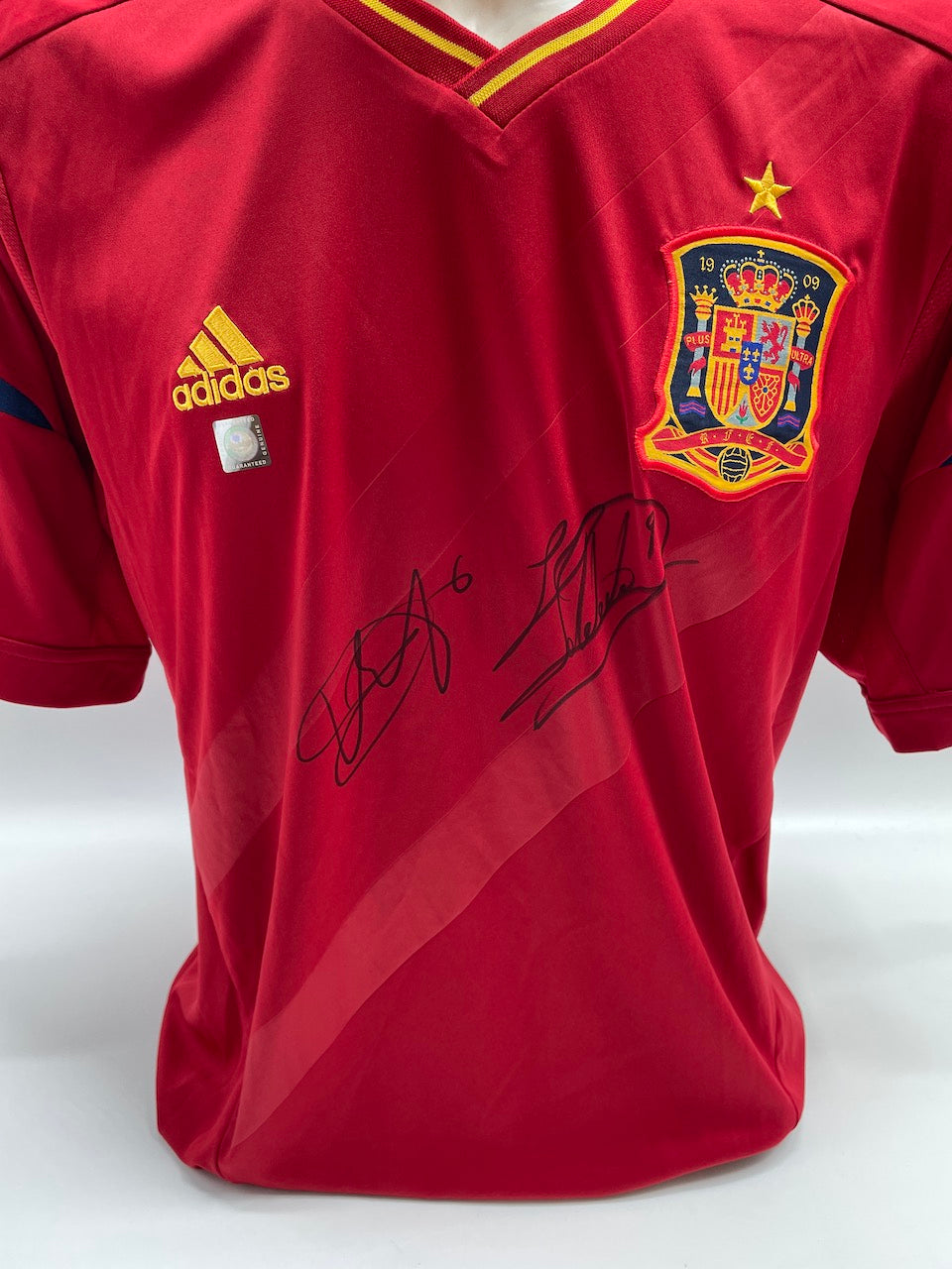 Spanien Trikot Roberto Soldado und David Albelda signiert Adidas Neu Spanien L