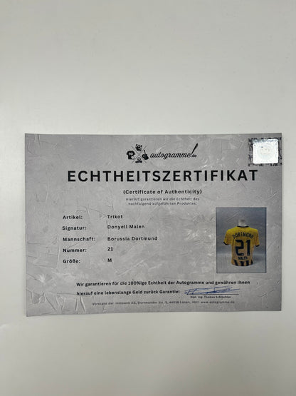 Borussia Dortmund Trikot Donyell Malen signiert BVB Puma M
