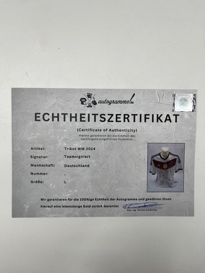 Deutschland Trikot WM 2014 Teamsigniert Autogramm DFB Weltmeister Adidas L