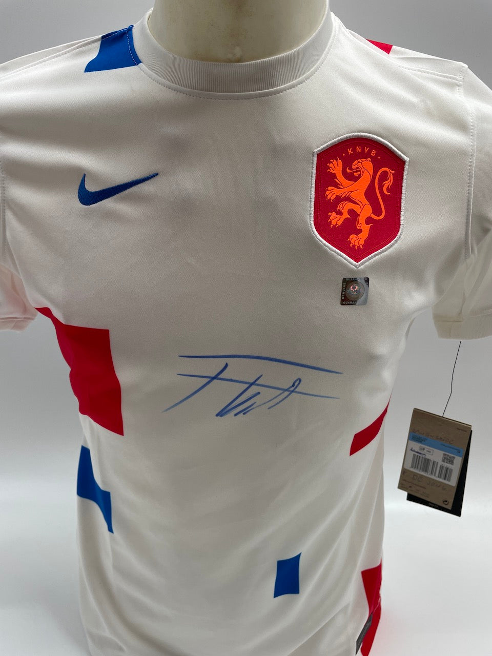 Niederlande Frauenshirt Frenkie de Jong signiert Holland Autogramm Nike COA M