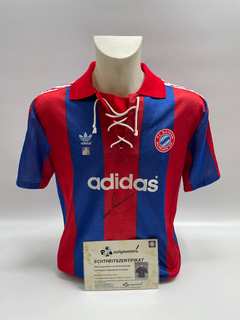 Bayern Repro Trikot Franz Beckenbauer signiert München Neu Kaiser XL