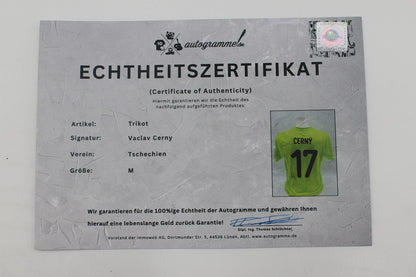 Tschechien 2020 Trikot Vaclav Cerny signiert COA Autogramm neu M