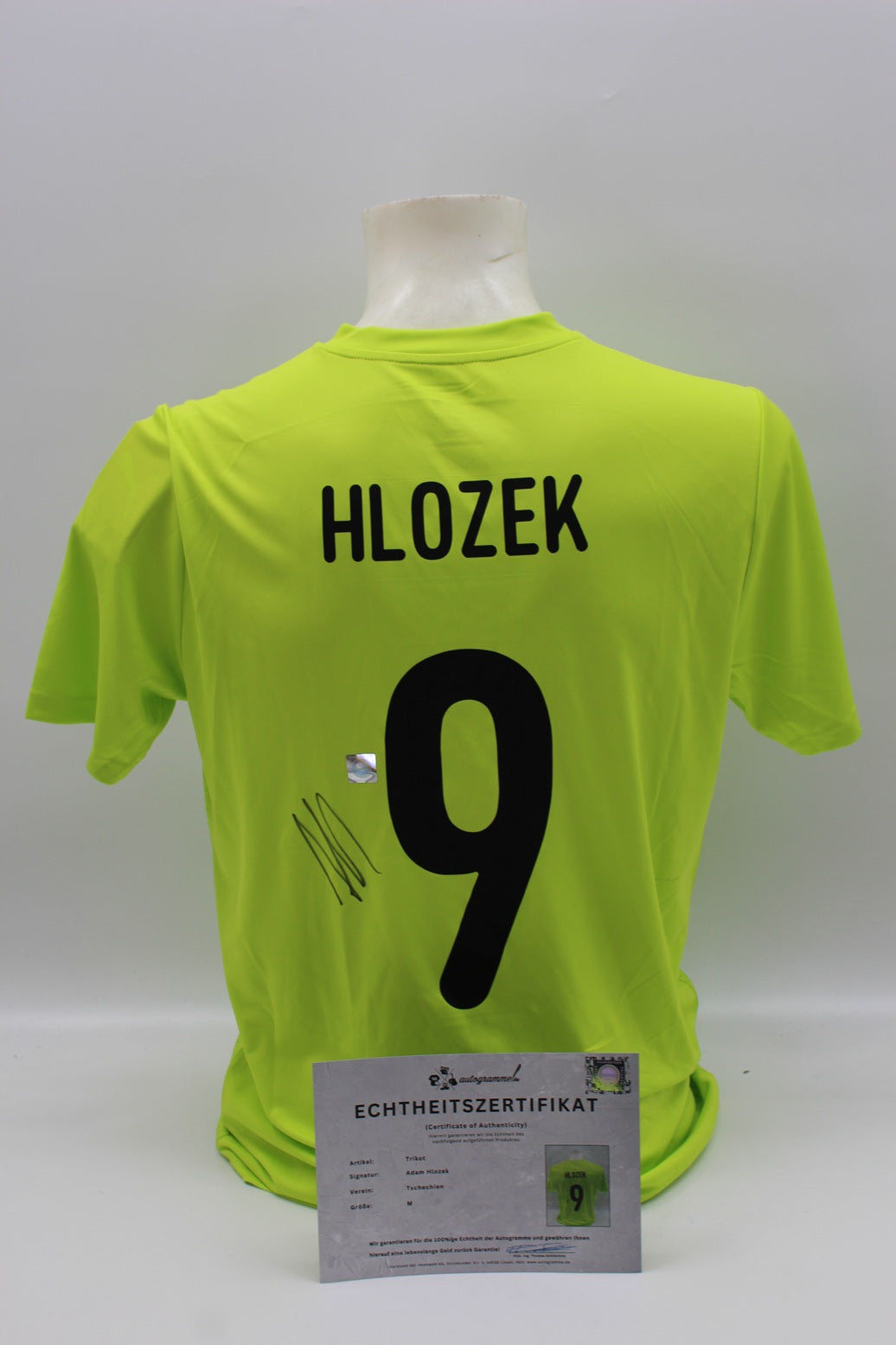 Tschechien 2020 Trikot Adam Hlozek signiert COA Autogramm neu M