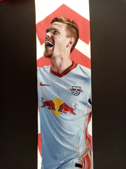RB Leipzig Fanschal Halstenberg signiert COA Autogramm Fußball Schal Red Bull