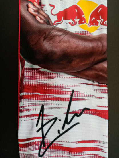 RB Leipzig fanschal Nordi Mukiele signed COA autograph football scarf red bull