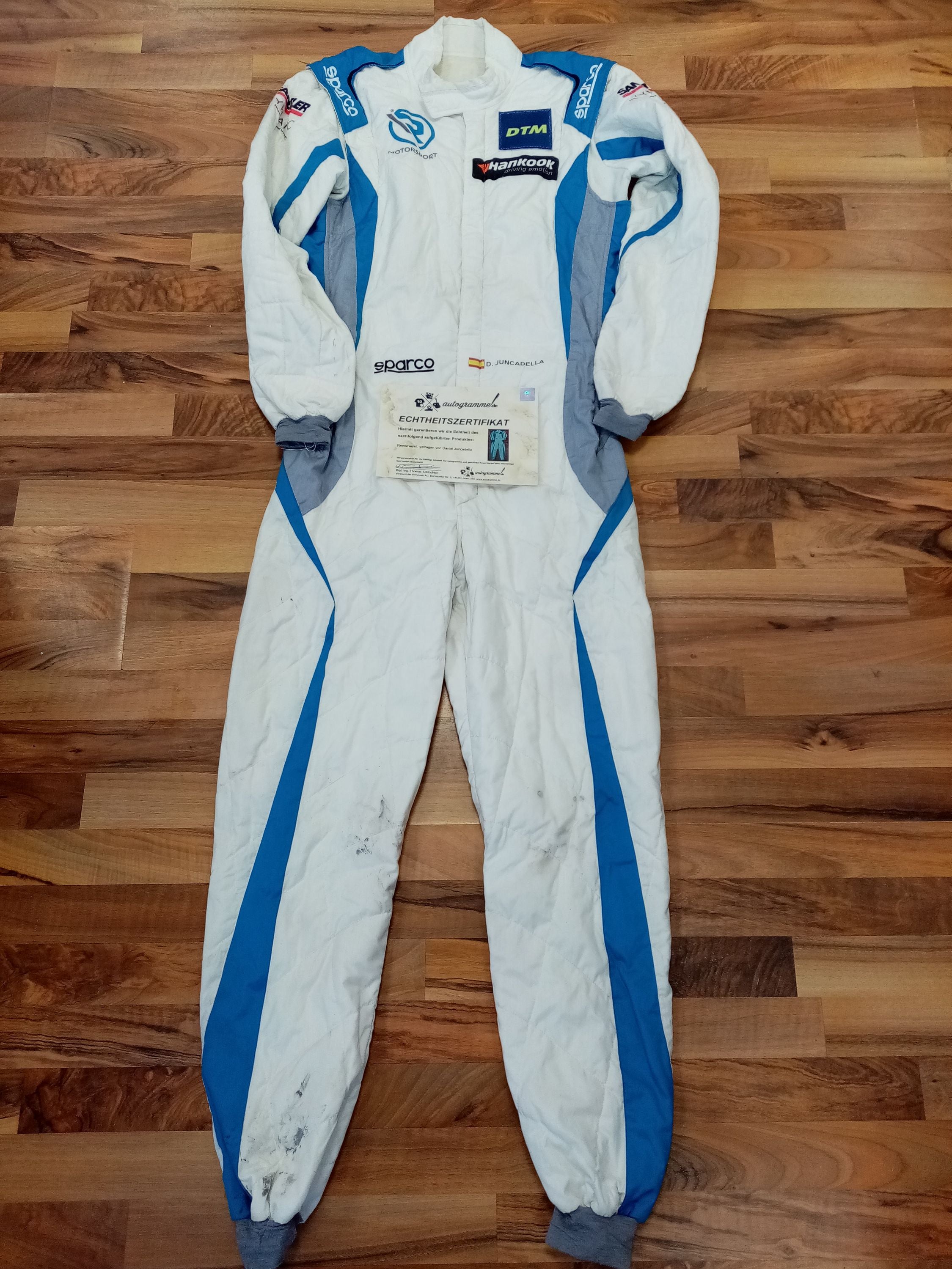 Running overall worn by Daniel Juncadella Aston Martin Spain Coa DTM