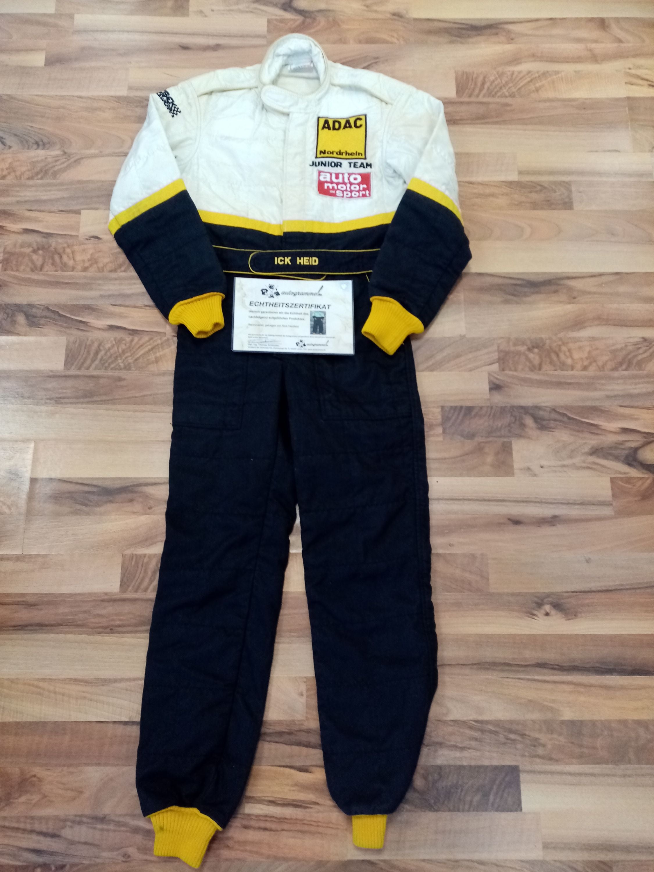 Racing overall worn by Nick Heidfeld adac junior team