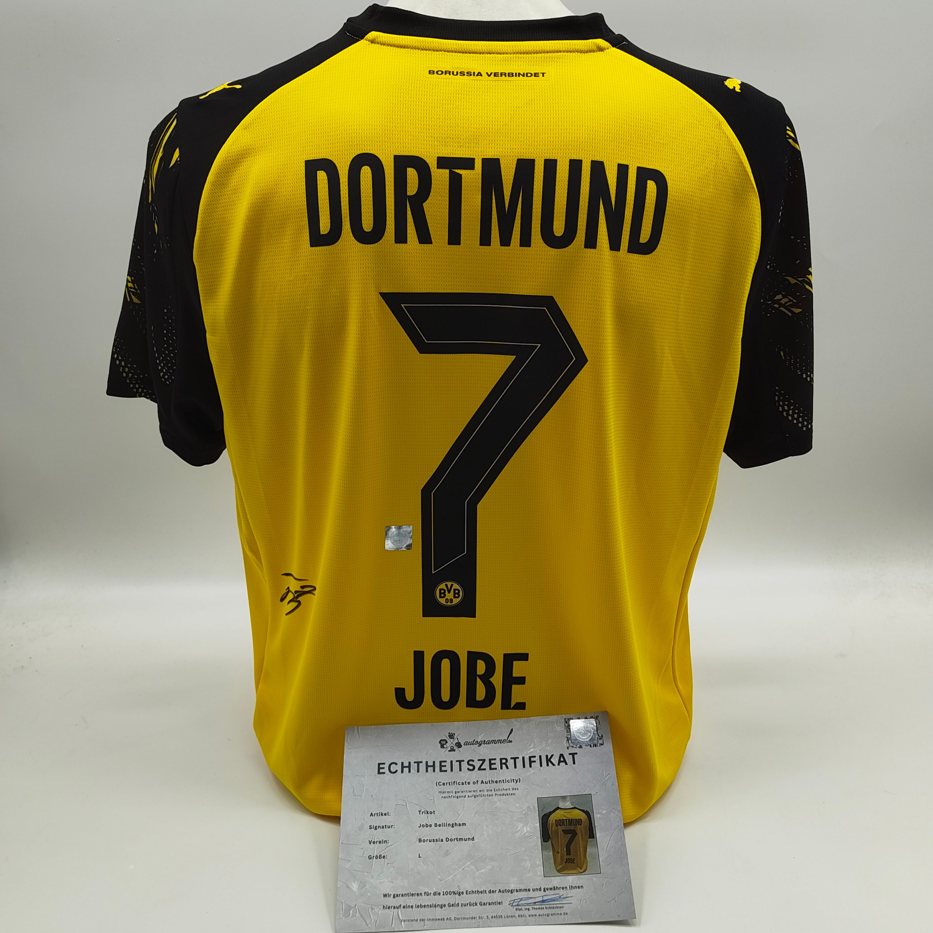 Borussia Dortmund Trikot Jobe Bellingham signiert BVB Puma L