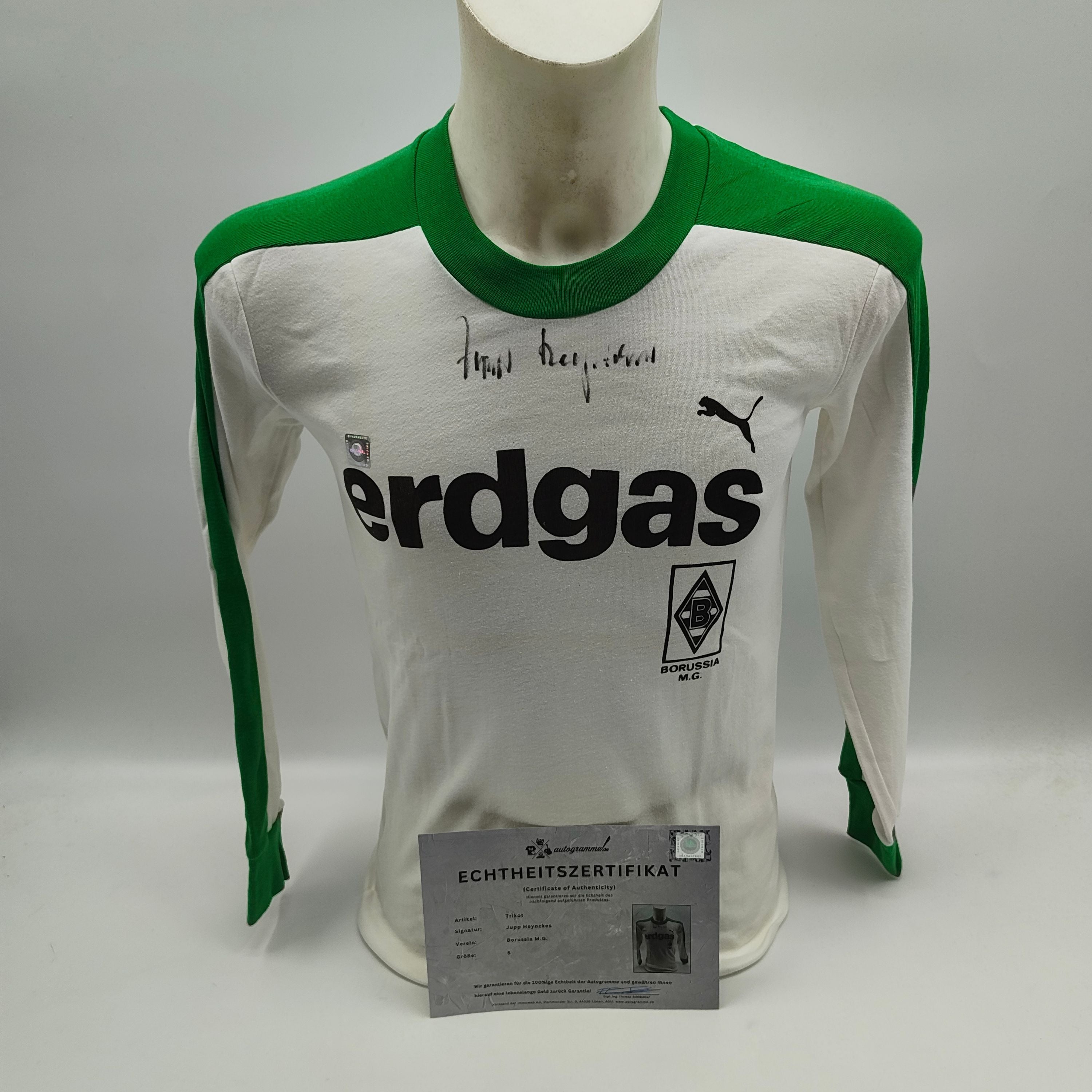 Repro Borussia Mönchengladbach Trikot Jupp Heynckes signiert Autogramm S