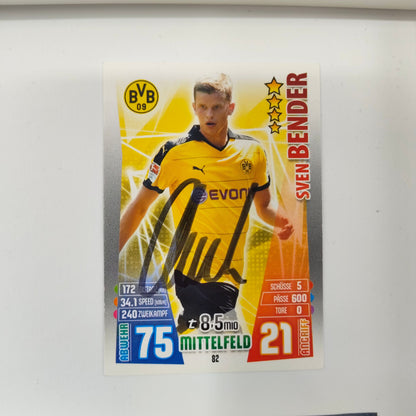 Kapitänsbinde Sven Bender signiert im Rahmen BVB 09