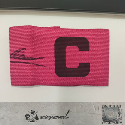 Kapitänsbinde Dani Olmo signiert im Rahmen Spanien Autogramm