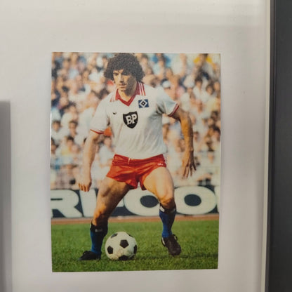 Kapitänsbinde Kevin Keegan signiert im Rahmen HSV Autogramm COA Fußball