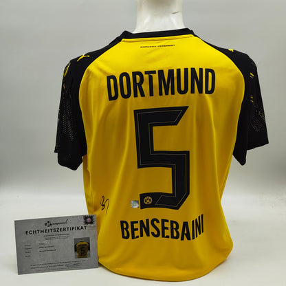 Borussia Dortmund Trikot Ramy Bensebaini signiert BVB neu Puma signiert 25/26