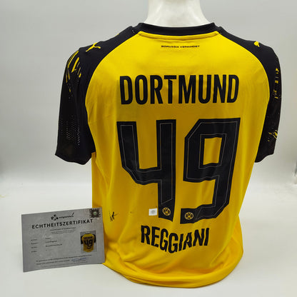 Borussia Dortmund Trikot Luca Reggiani signiert BVB Puma L 25/26