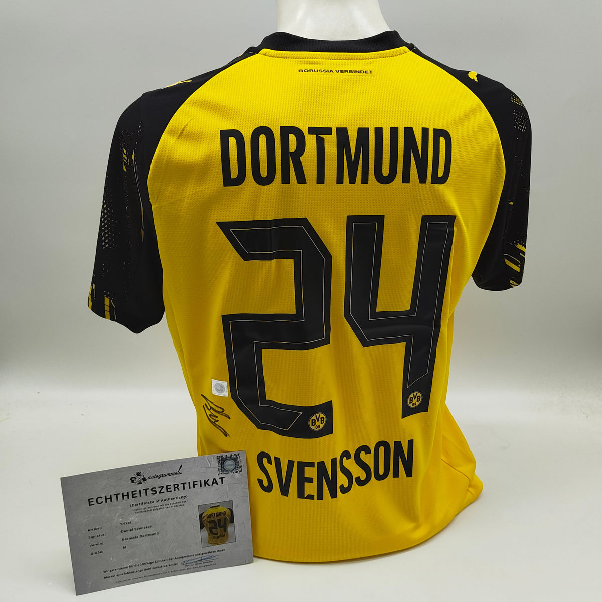 Borussia Dortmund Trikot Daniel Svensson signiert BVB COA Puma neu M 25/26