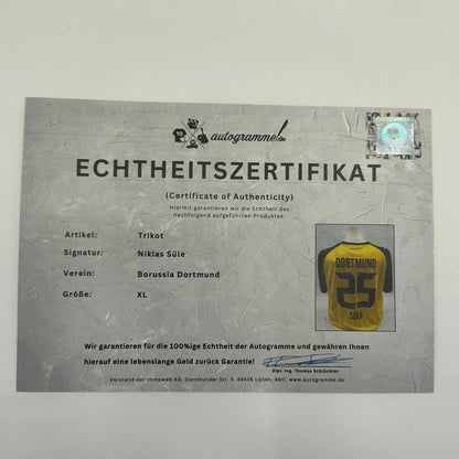 Borussia Dortmund Trikot Niklas Süle signiert BVB Autogramm Puma neu XL 25/26