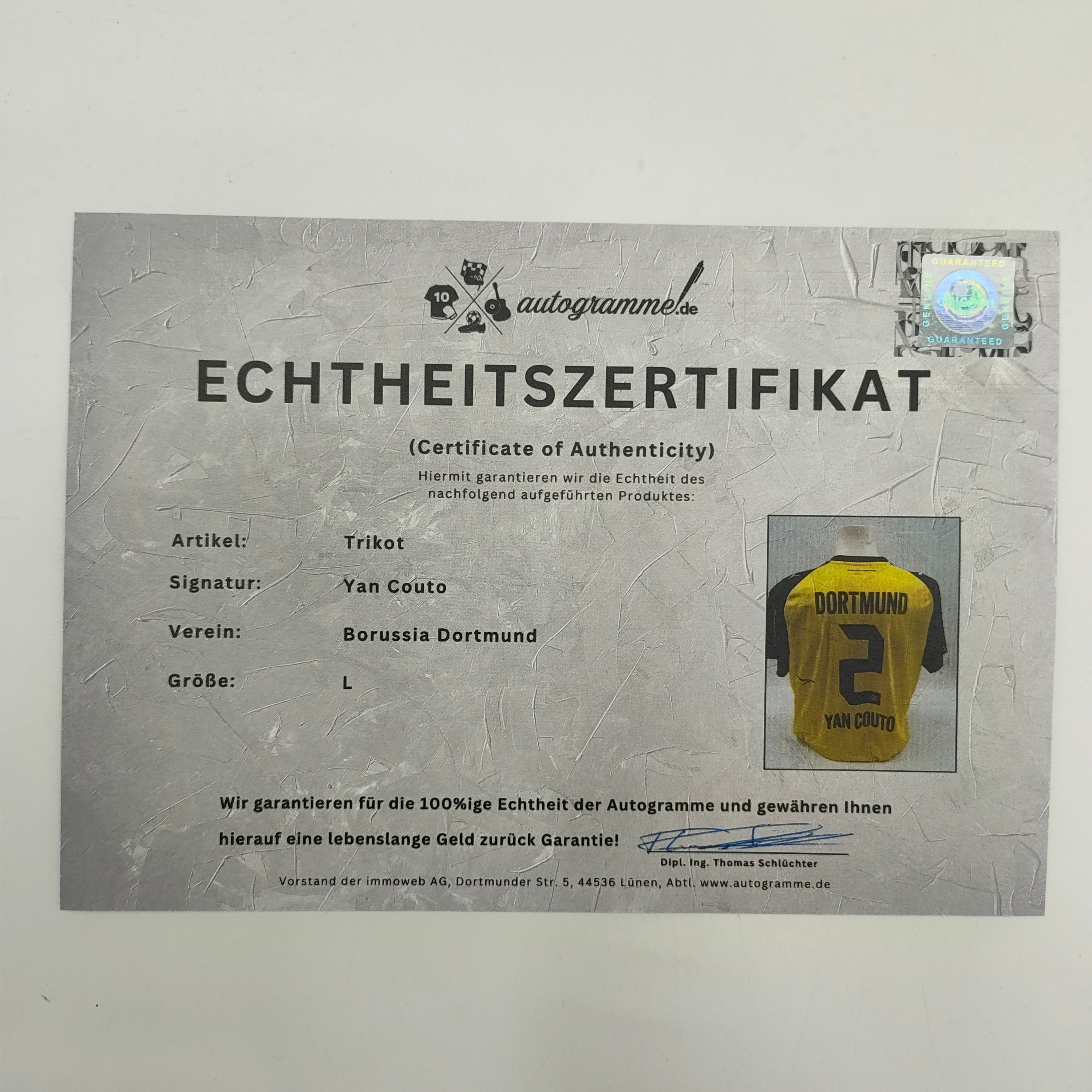 Borussia Dortmund Trikot Yan Couto COA BVB Puma L 25/26