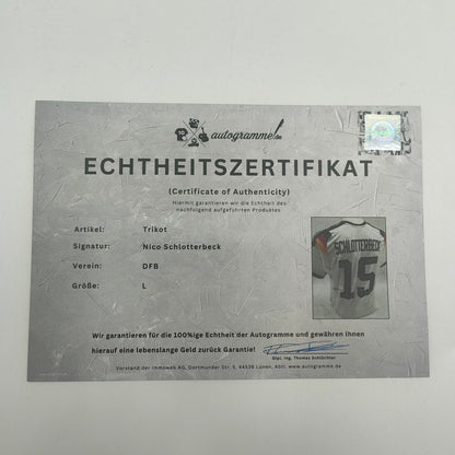 DFB Trikot WM 2026 Nico Schlotterbeck signiert Autogramme Adidas COA neu L