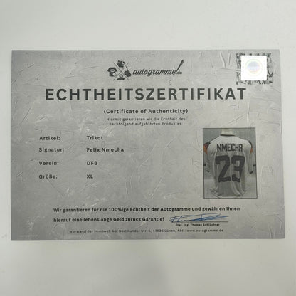 DFB Trikot WM 2026 Felix Nmecha signiert Autogramme Adidas neu XL