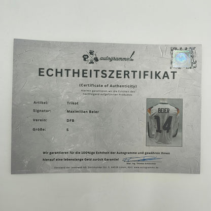 DFB Langarmtrikot WM 2026 Maximilian Beier signiert Autogramme Adidas neu S
