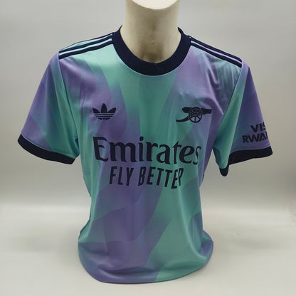 Arsenal London Trikot 2024/2025 Ethan Nwaneri signiert Autogramm Adidas Neu L