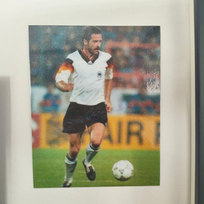Kapitänsbinde Uwe Bein signiert im Rahmen Autogramm DFB COA