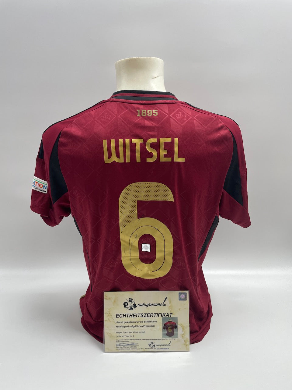 Belgien Trikot Axel Witsel signiert Adidas COA Autogramm M