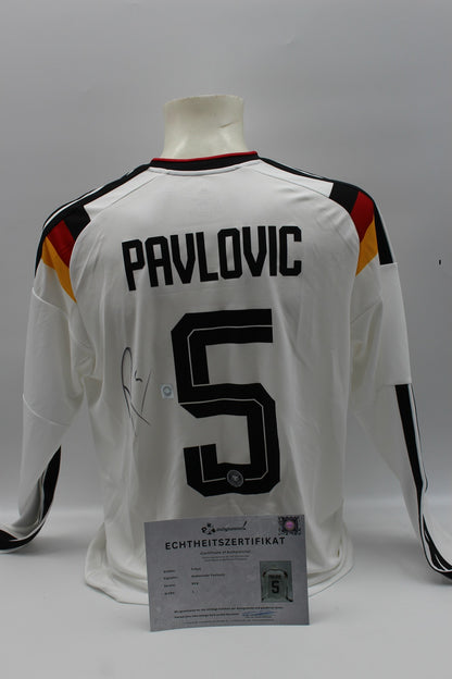 DFB Trikot WM 2026 Aleksandar Pavlovic signiert Autogramme Adidas COA neu L