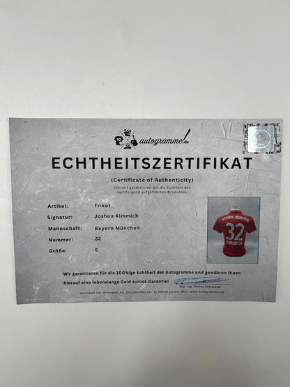 Bayern München Trikot Joshua Kimmich signiert Adidas COA S