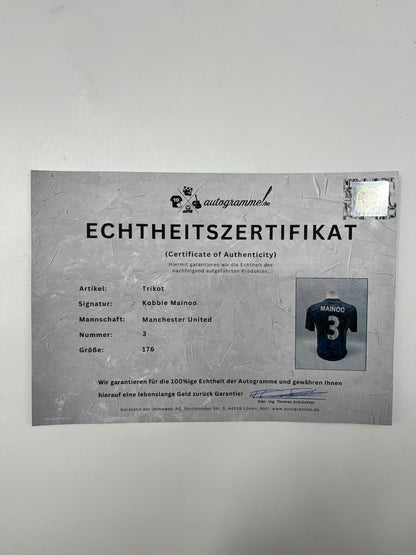 Manchester United Trikot Kobbie Mainoo signiert Autogramm Adidas 176