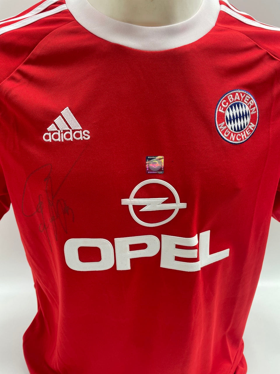 Bayern München Trikot Stefan Effenberg signiert Autogramme Adidas L