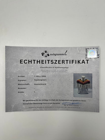 Deutschland Trikot WM 1994 Teamsigniert DFB Adidas L