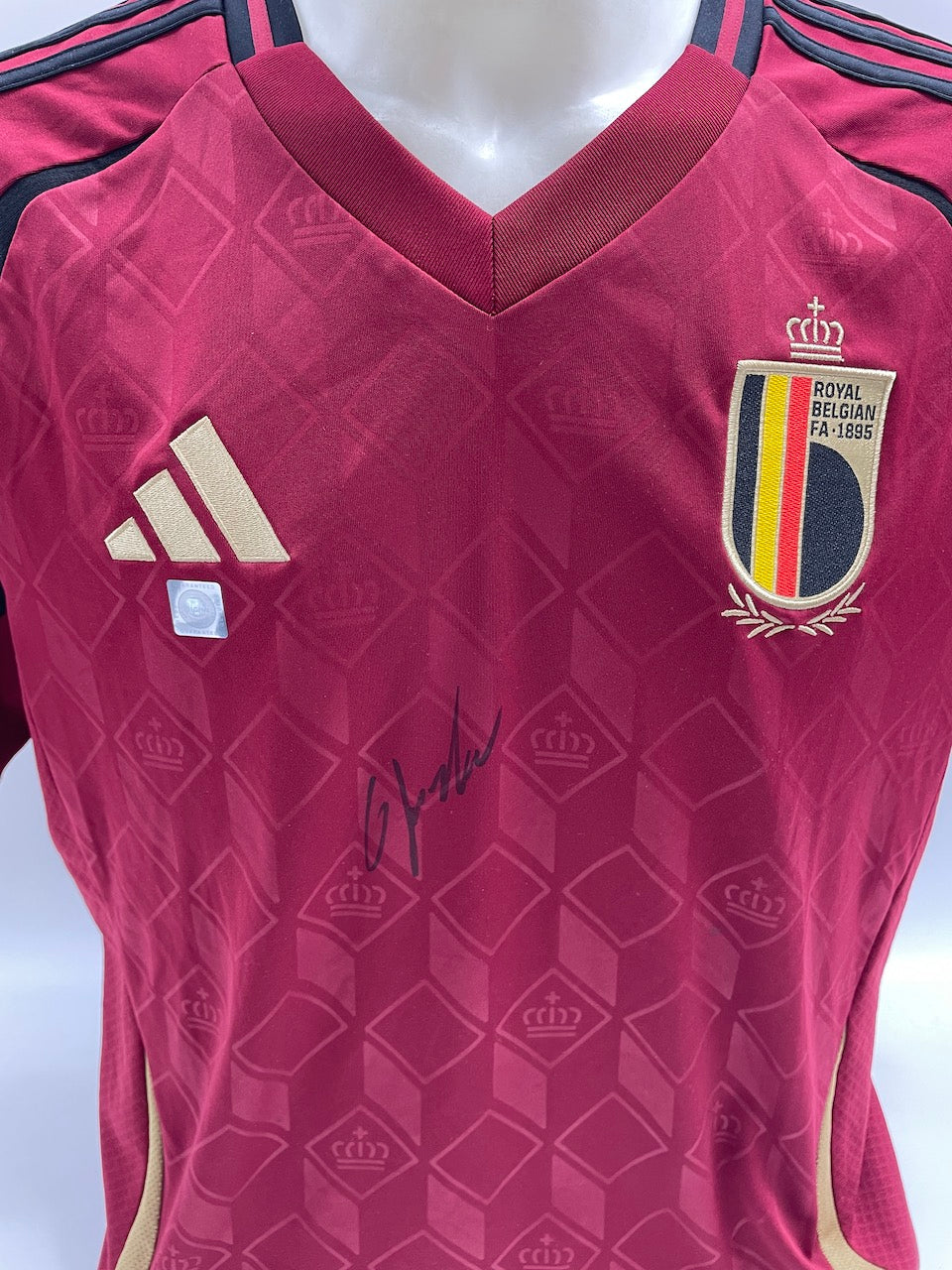 Belgien Trikot Lois Openda signiert Adidas COA Autogramm L