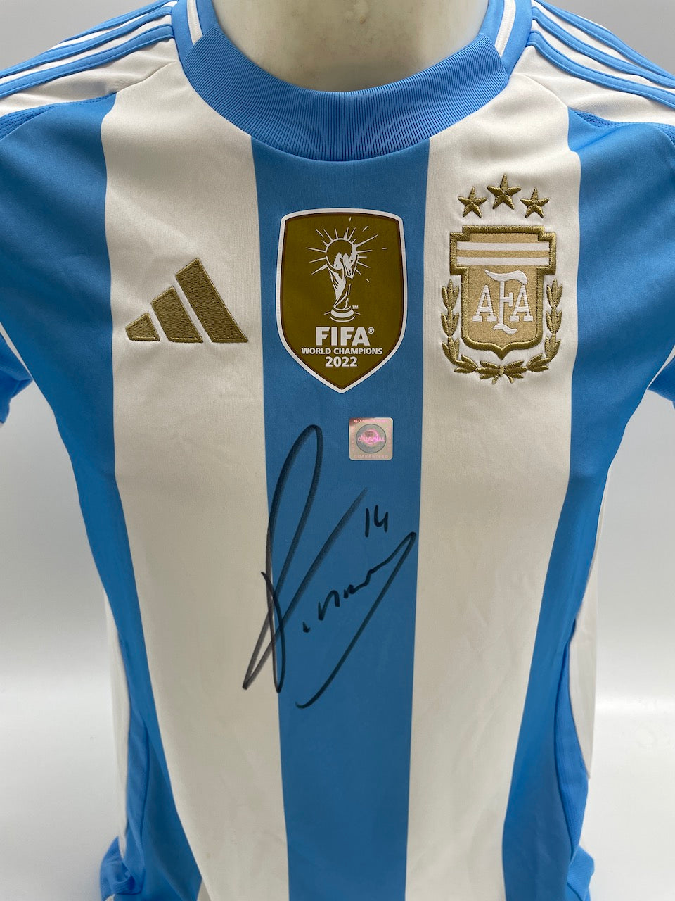 Argentinien Trikot Exequiel Palacios signiert Autogramm Adidas COA S