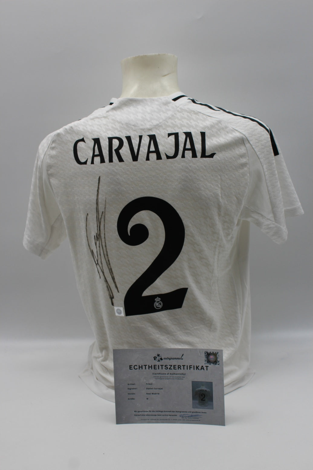 Real Madrid 24/25 Trikot Daniel Carvajal signiert Autogramm Adidas neu M