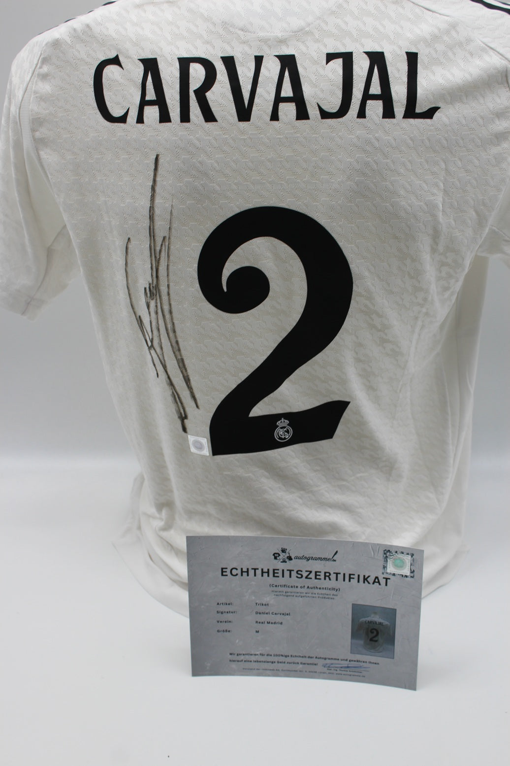 Real Madrid 24/25 Trikot Daniel Carvajal signiert Autogramm Adidas neu M