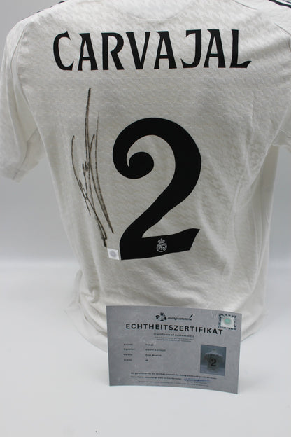 Real Madrid 24/25 Trikot Daniel Carvajal signiert Autogramm Adidas neu M