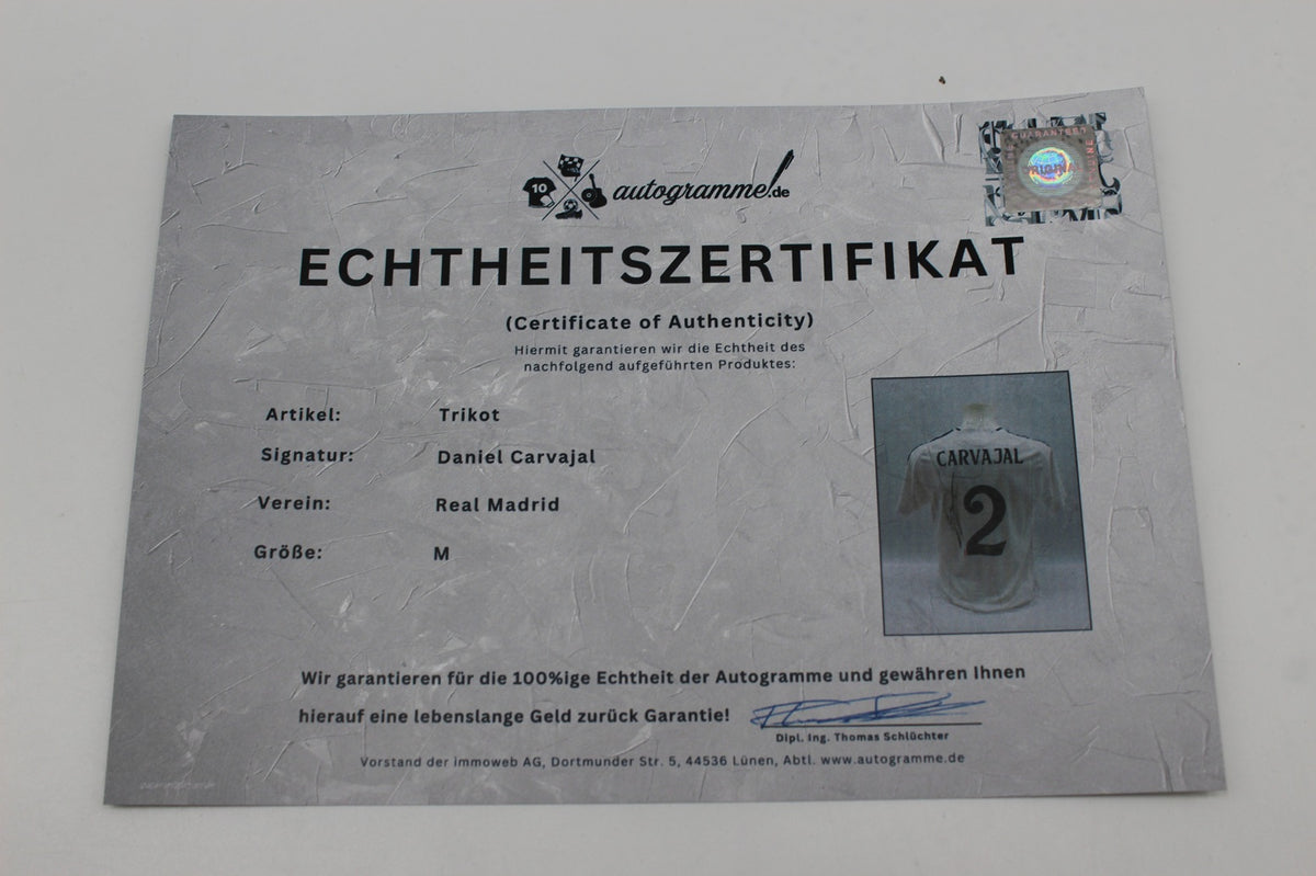 Real Madrid 24/25 Trikot Daniel Carvajal signiert Autogramm Adidas neu M
