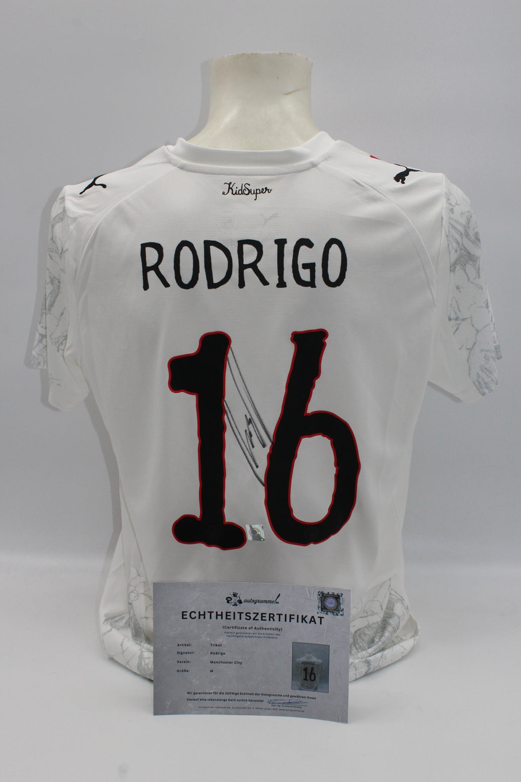 Manchester City Trikot Rodri signiert Autogramm Puma COA neu M 2025