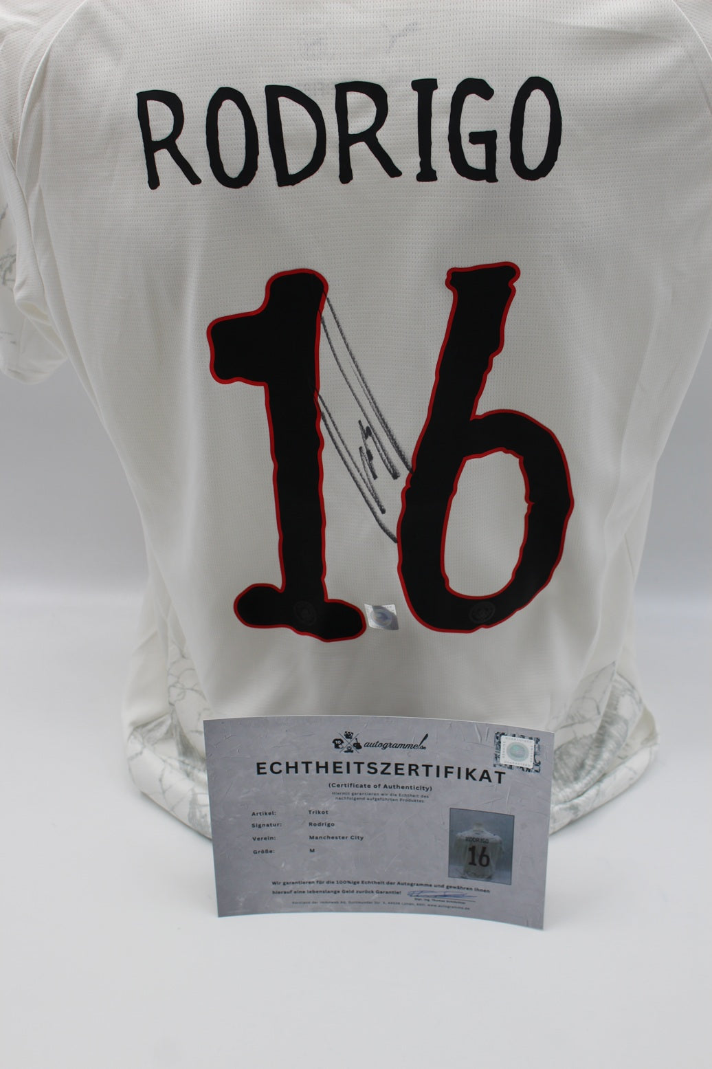 Manchester City Trikot Rodri signiert Autogramm Puma COA neu M 2025