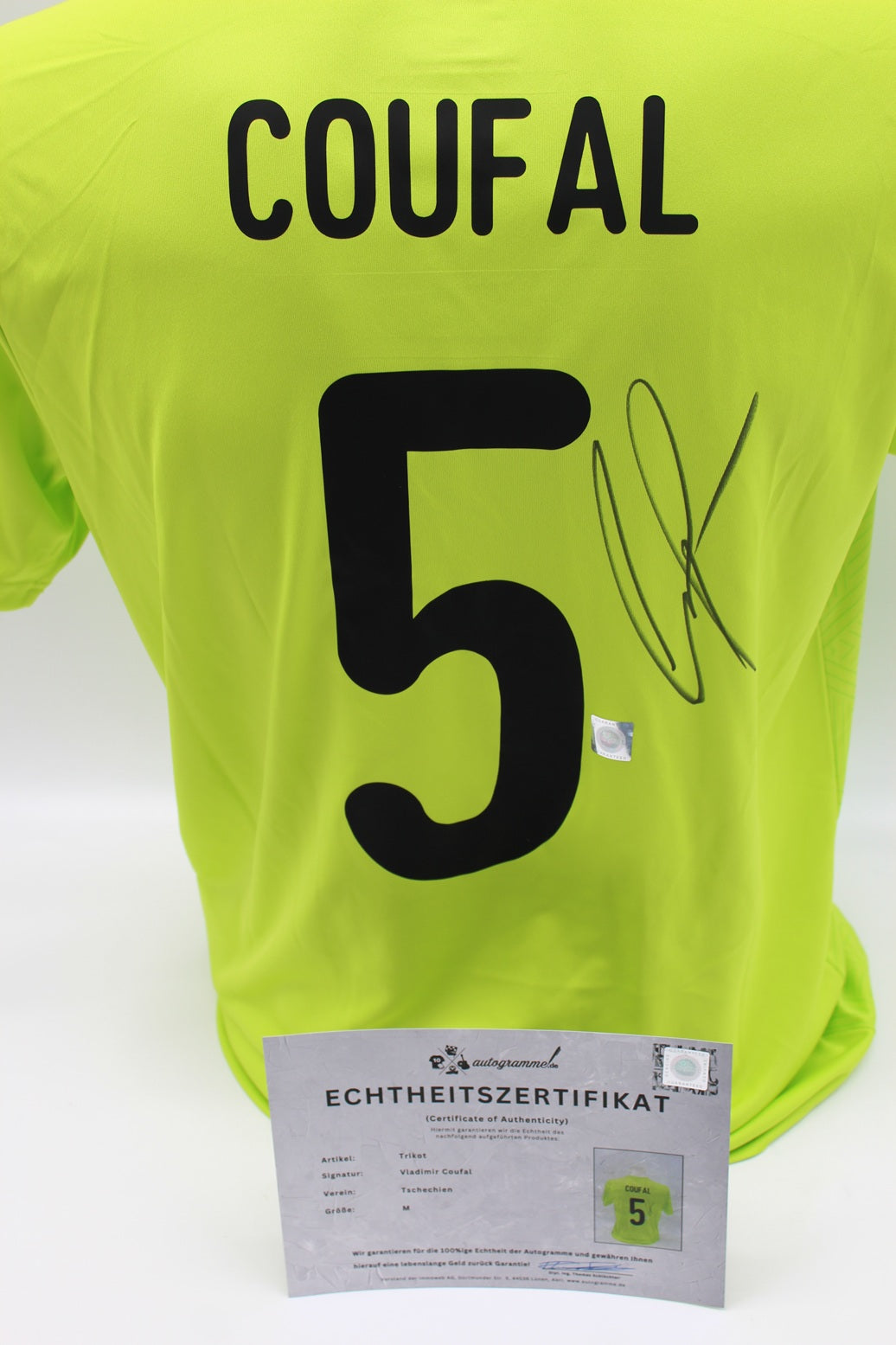 Tschechien 2020 Trikot Vladimir Coufal signiert COA Autogramm neu M
