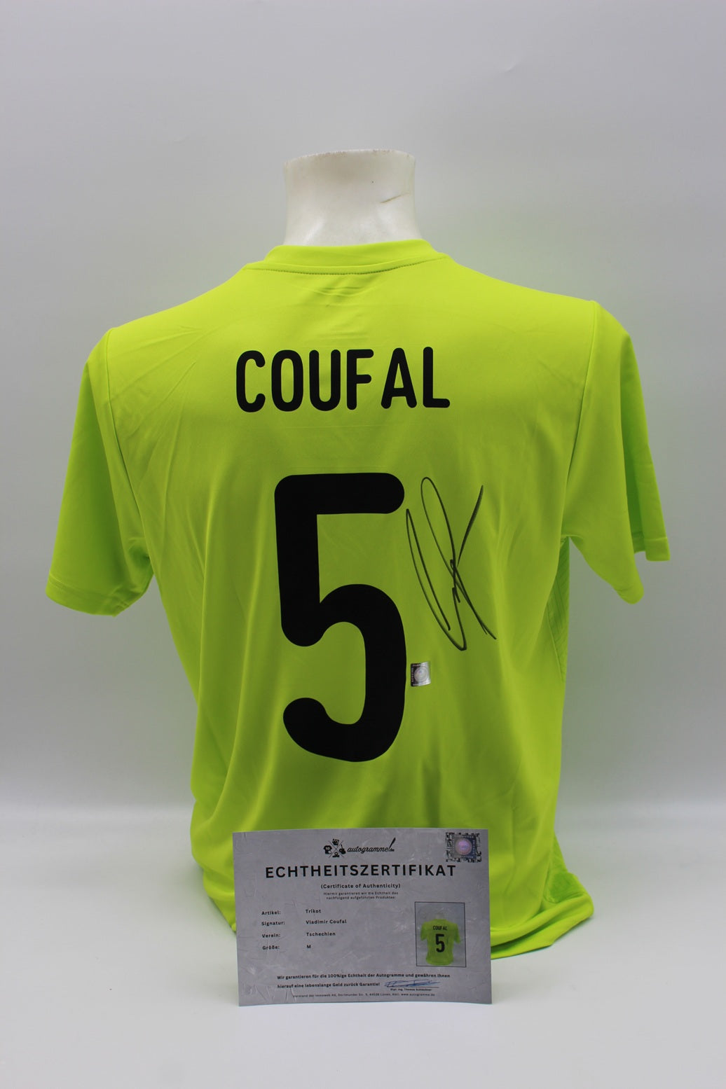 Tschechien 2020 Trikot Vladimir Coufal signiert COA Autogramm neu M