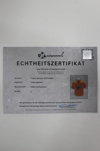 1899 Hoffenheim Trikot 2017/2018 Teamsigniert Autogramm Fußball Bundesliga Lotto L