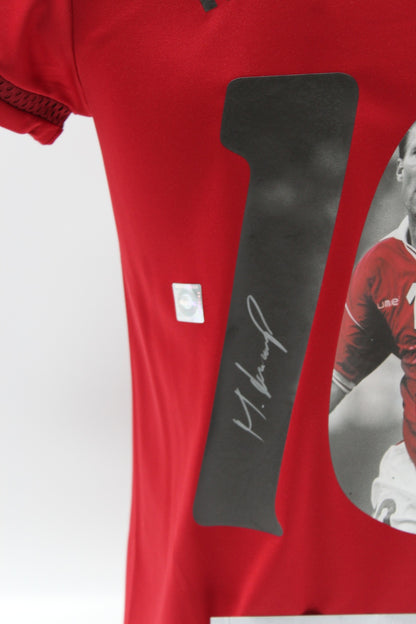 Dänemark Damentrikot Michael Laudrup signiert Autogramm Puma COA S