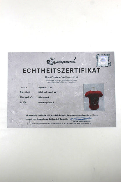 Dänemark Damentrikot Michael Laudrup signiert Autogramm Puma COA S