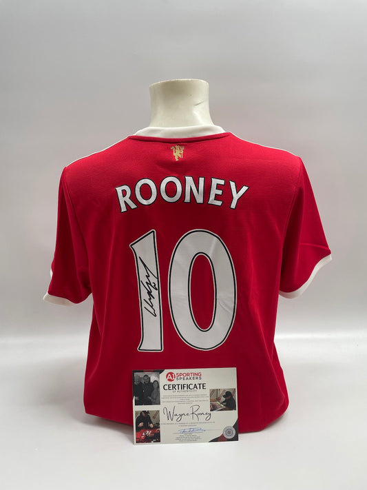 Manchester United Trikot Wayne Rooney signiert Autogramm Adidas XL