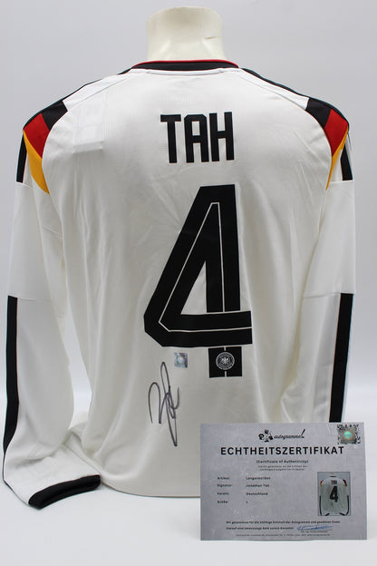 DFB Langarmtrikot WM 2026 Jonathan Tah signiert Autogramme Adidas COA neu L
