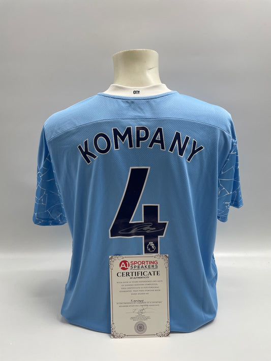 Manchester City Trikot Vincent Kompany signiert Autogramm England Puma XXL