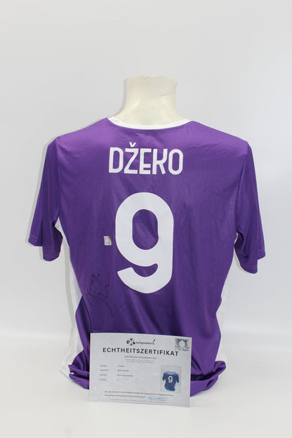 ACF Fiorentina Trikot Edin Dzeko signiert Autogramme Kappa COA L